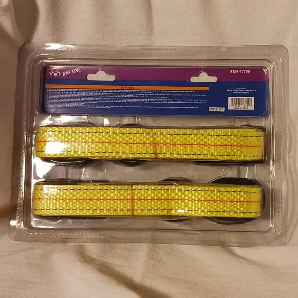 Locking Tie Down Kit 2 Pc Yellow 1200 Lbs - Picture 2 of 2